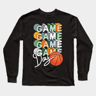 Game Day Basketball Artwork Long Sleeve T-Shirt